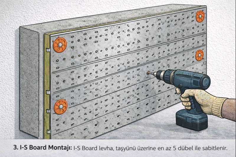 Taşyünü Üstüne I-S Board (Galvaniz Levha) ile Klinker Tuğla Uygulama 2026 Taşyünü Üstüne I-S Board (Galvaniz Levha) ile Klinker Tuğla Uygulama 2026