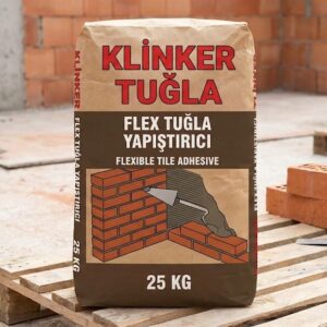 Klinker Tuğla Derz Dolgu Gri Renk (20 Kg/Paket) Klinker Tuğla Yapıştırıcısı Flex (25 Kg/Paket )